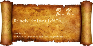 Risch Krisztián névjegykártya